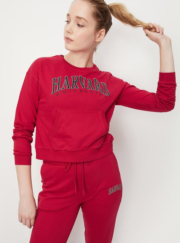 Women Harvard Kangaroo Pocket Sweatshirt