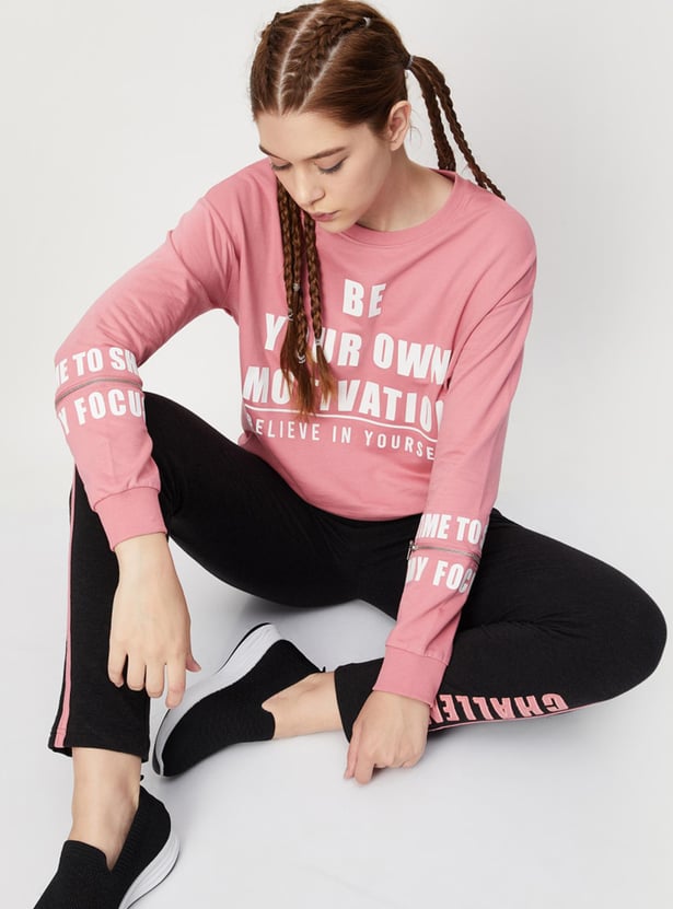Women Printed Lightweight Sweatshirt