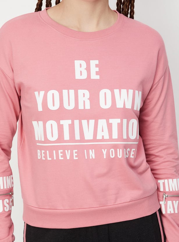 Women Printed Lightweight Sweatshirt