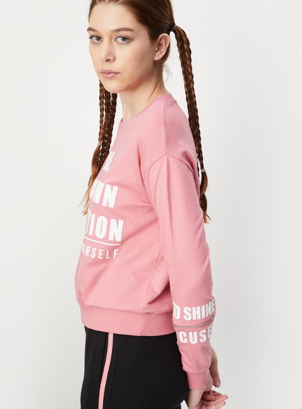 Women Printed Lightweight Sweatshirt