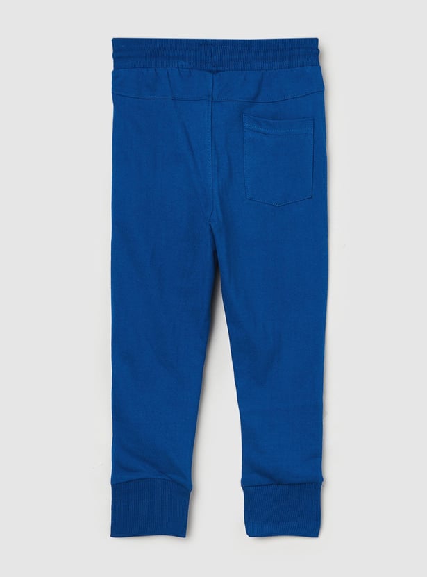 Boys Cotton Full-Length Joggers