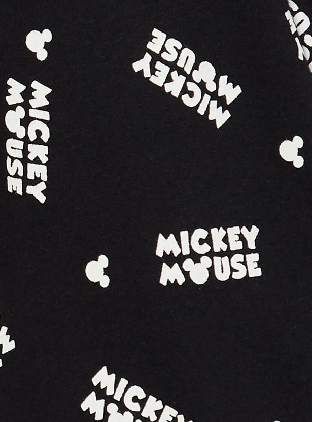Women Mickey Mouse Printed Knit Pyjamas