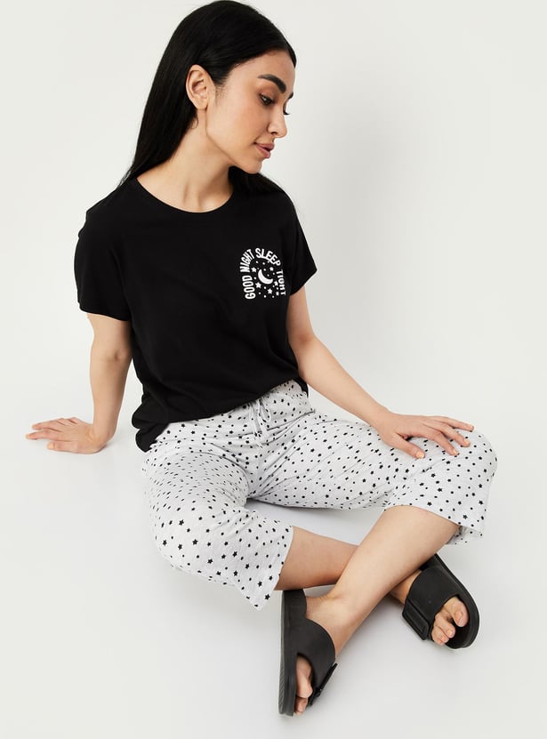 Women Printed Capri Set