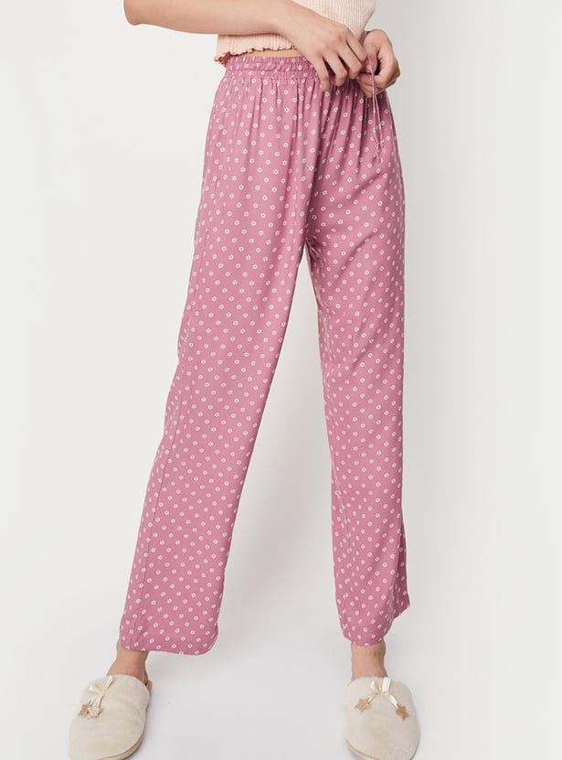 Women Printed Pyjamas with Pockets