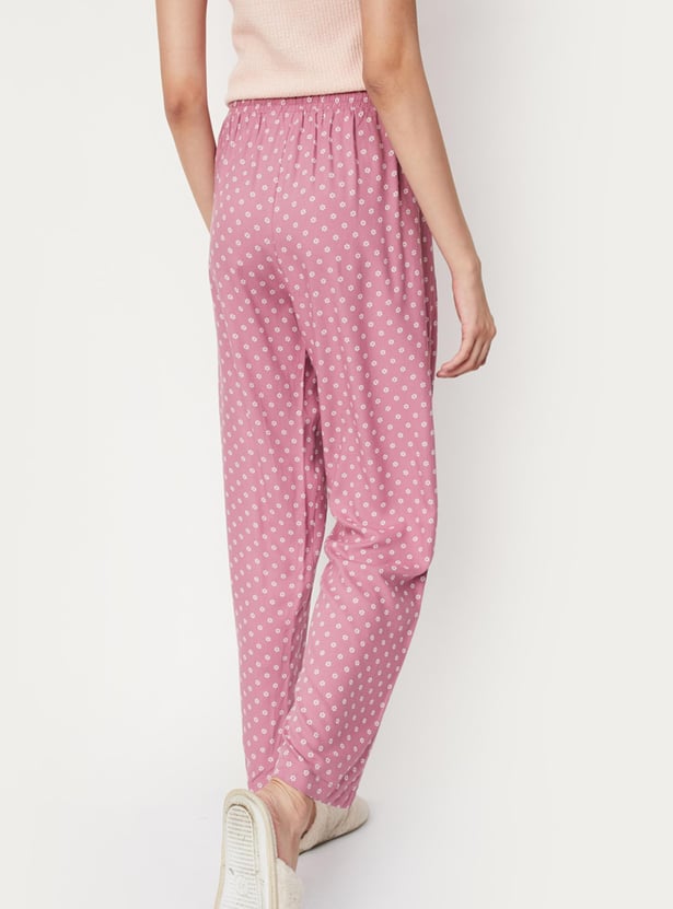 Women Printed Pyjamas with Pockets
