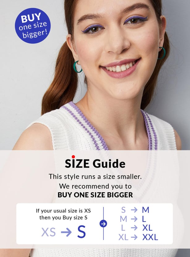 Women Solid Cropped Sweater Vest