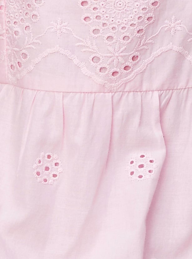 Women Schiffli Tiered Dress