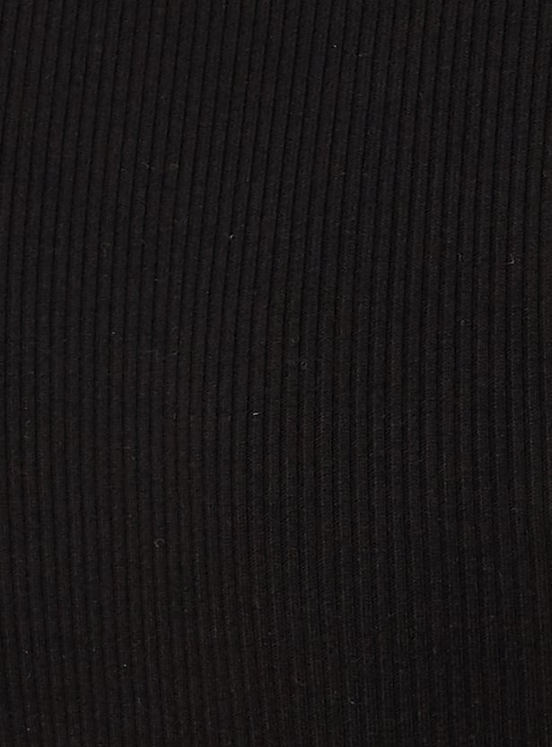 Women Ribbed Round Neck Top