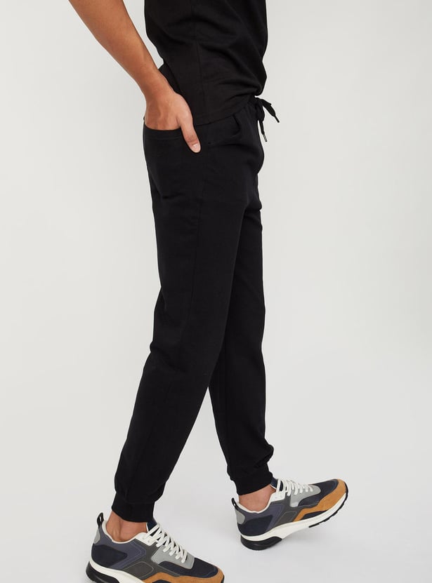 Boys Solid Drawstring Joggers