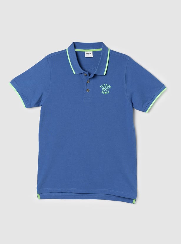 Boys Contrast Tipping Polo T-shirt