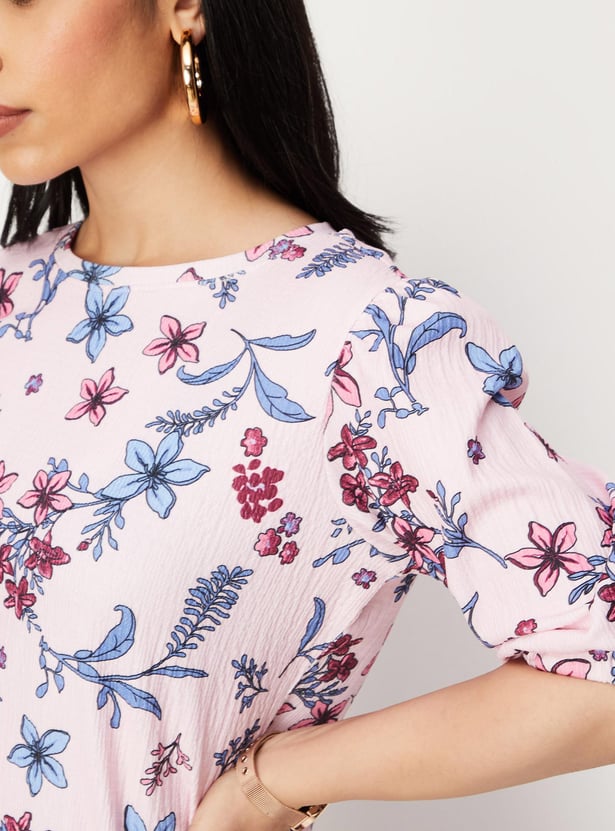 Women Printed Puffed Sleeve Top