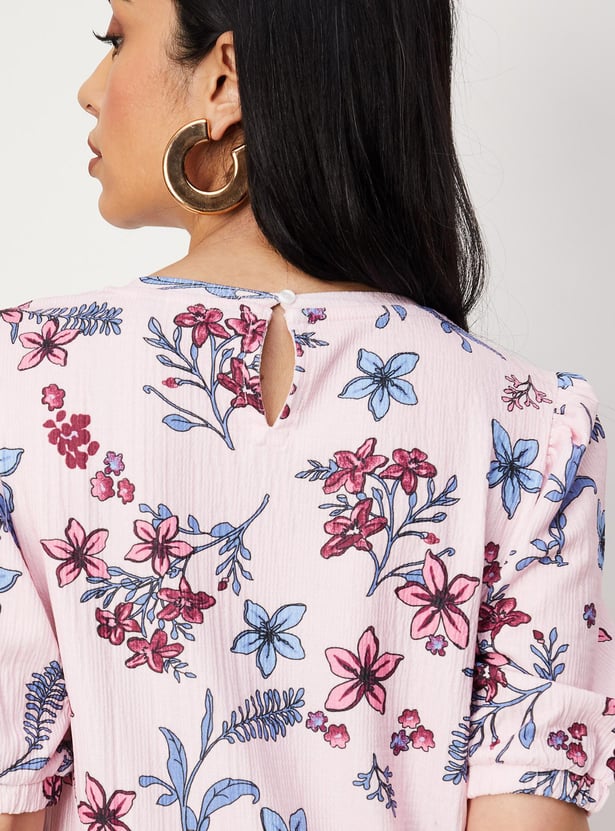 Women Printed Puffed Sleeve Top