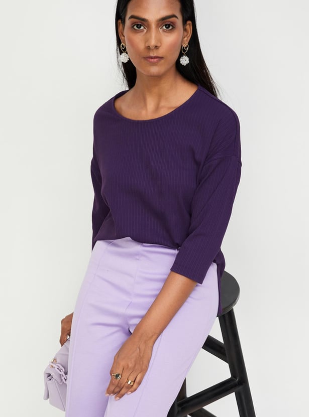 Women Ribbed Knit Top