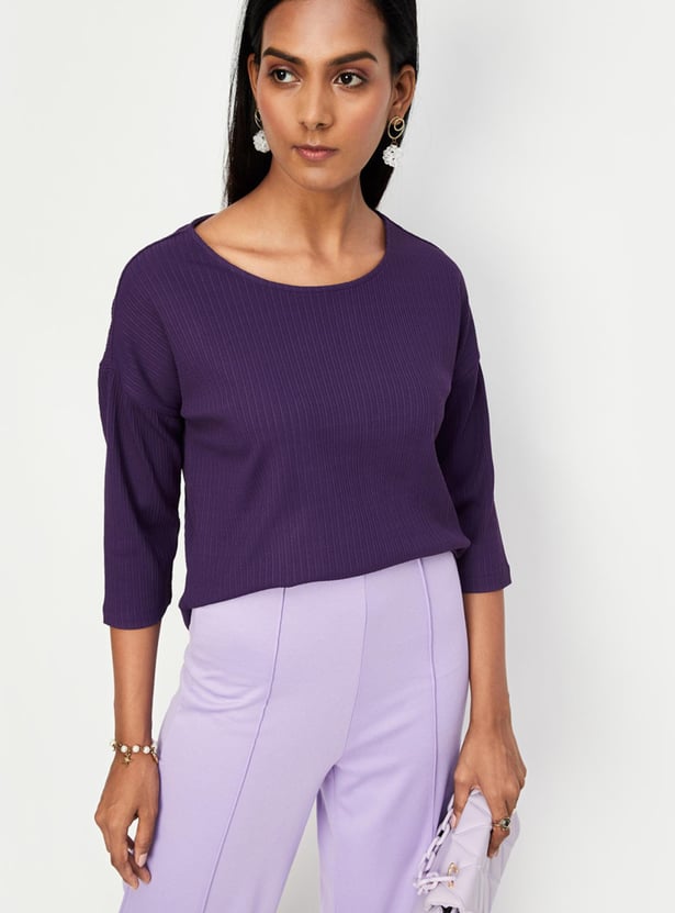 Women Ribbed Knit Top