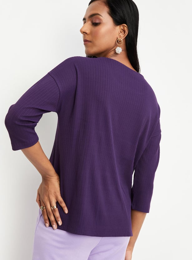Women Ribbed Knit Top