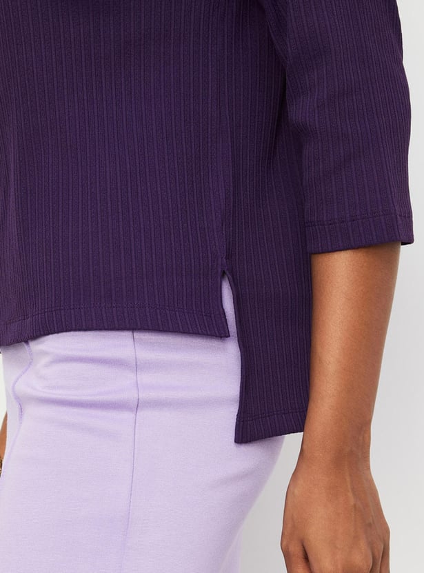 Women Ribbed Knit Top