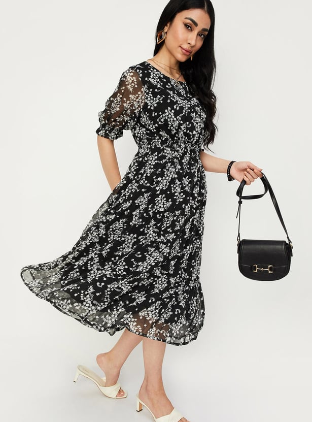 Women Printed Tiered Dress