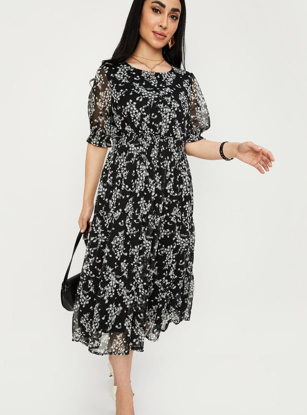 Women Printed Tiered Dress