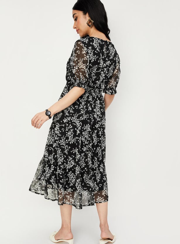 Women Printed Tiered Dress