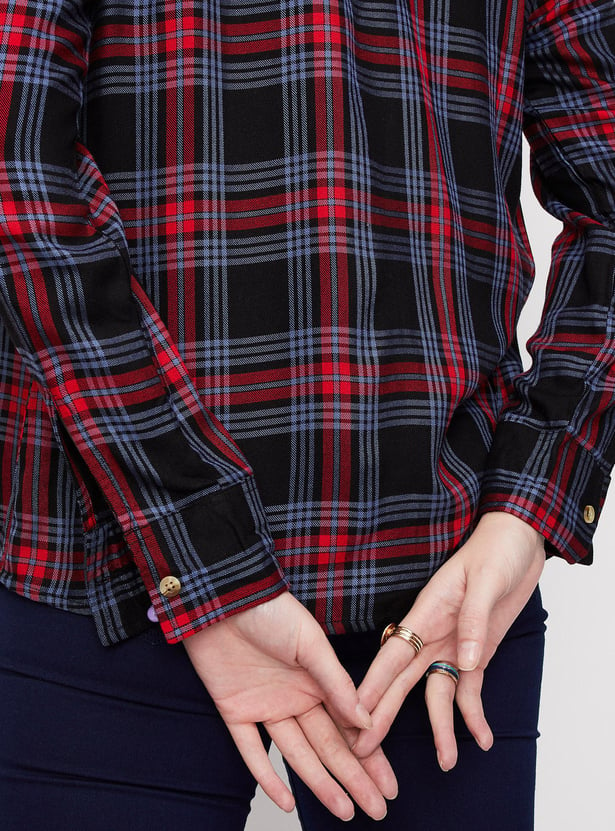 Women Full Sleeve Checked Shirt