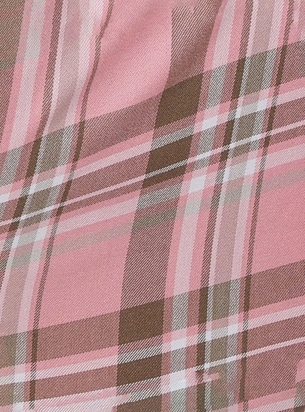 Women Checked Crop Shirt