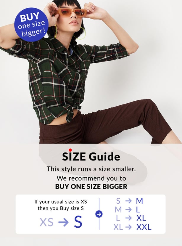 Women Checked Yarn Dyed Casual Shirt