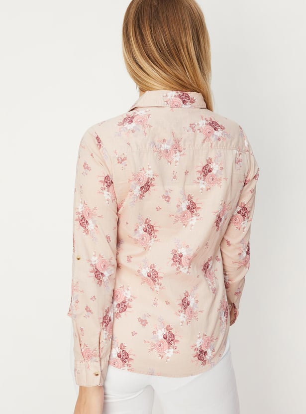 Women Printed Cotton Casual Shirt