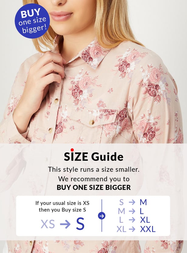 Women Printed Cotton Casual Shirt