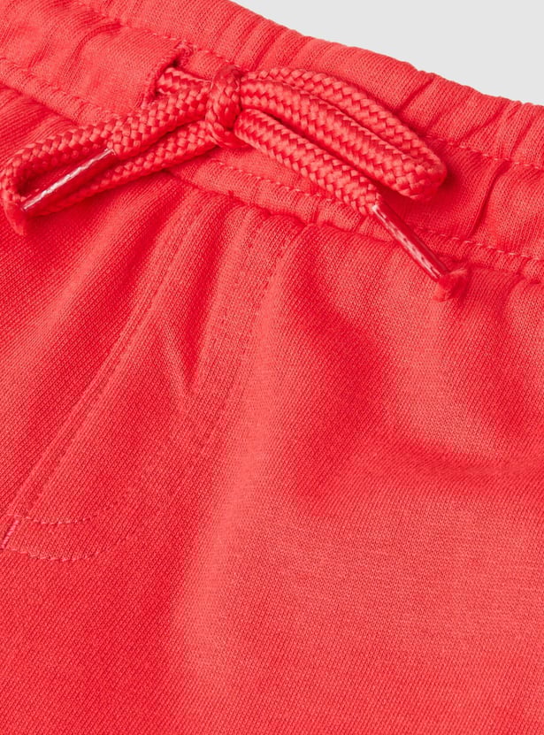 Boys Solid Cotton Knit Joggers