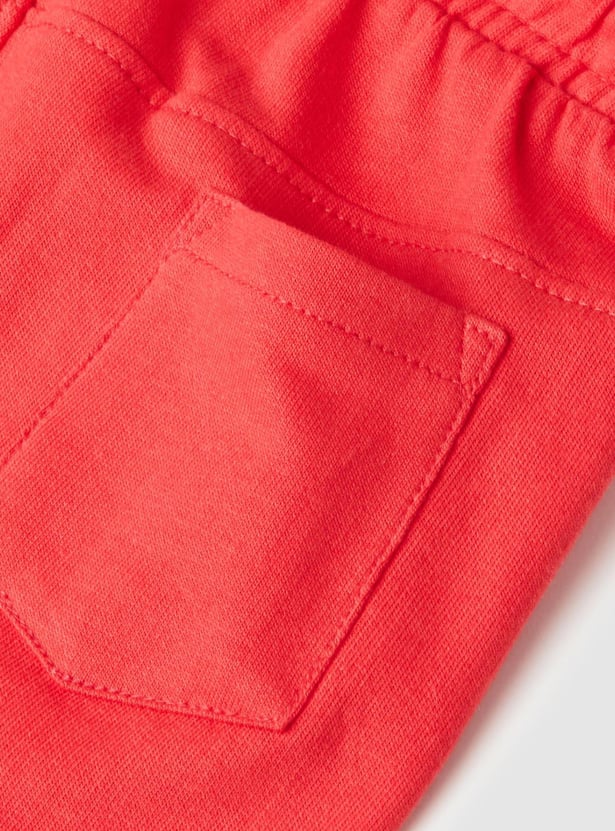 Boys Solid Cotton Knit Joggers