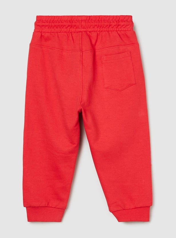 Boys Solid Cotton Knit Joggers