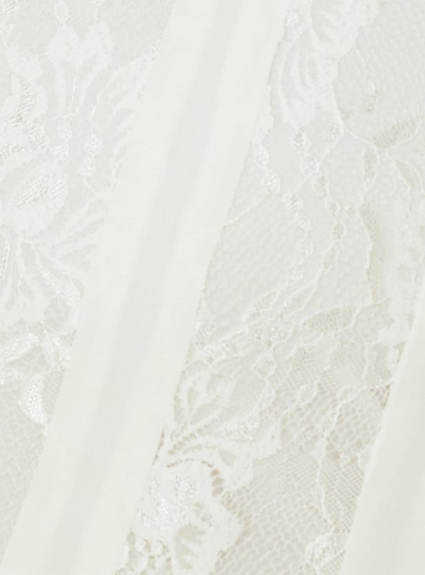 Women Lace Semi-Formal Blouse with Camisole