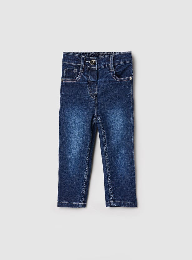 Girls Faded Slim Fit Jeans