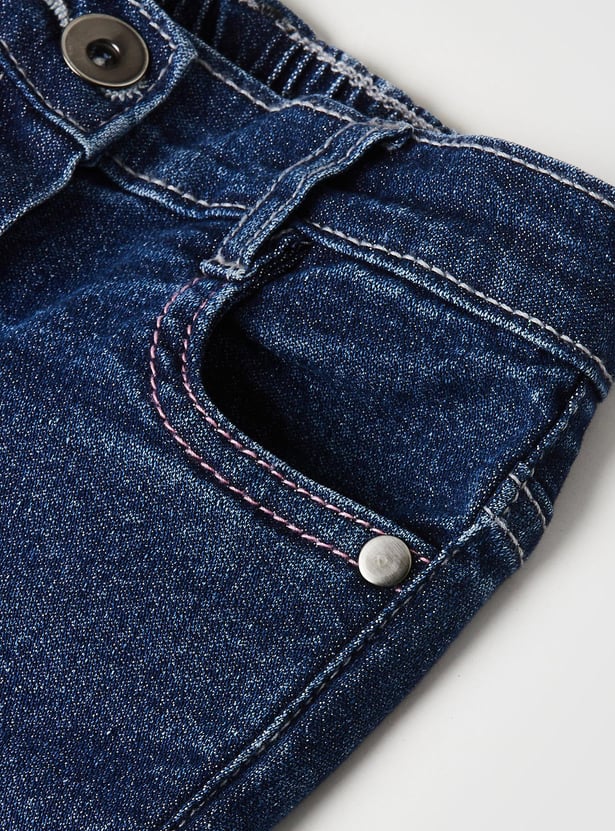 Girls Faded Slim Fit Jeans
