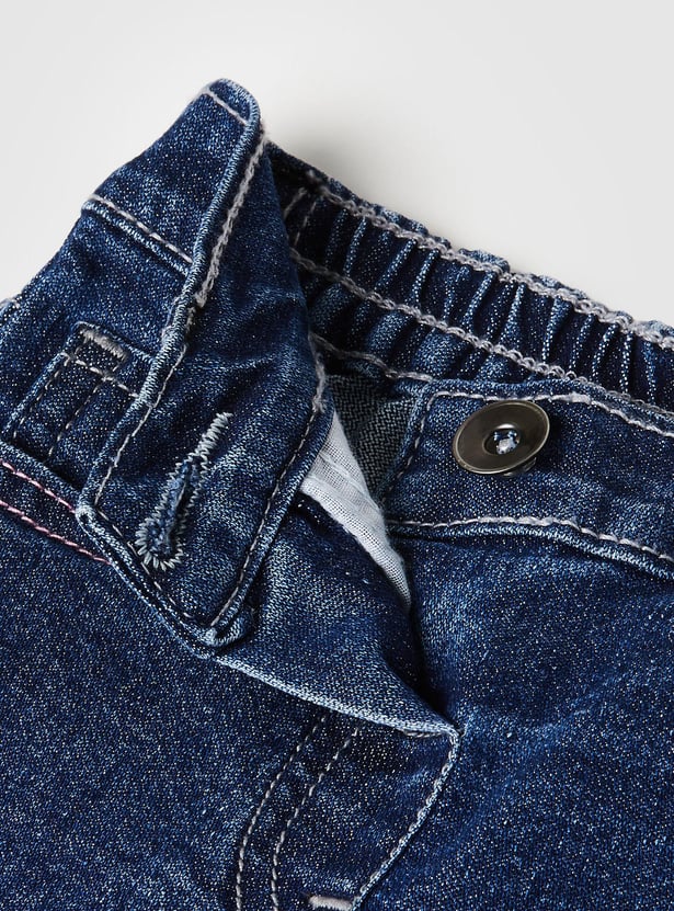 Girls Faded Slim Fit Jeans