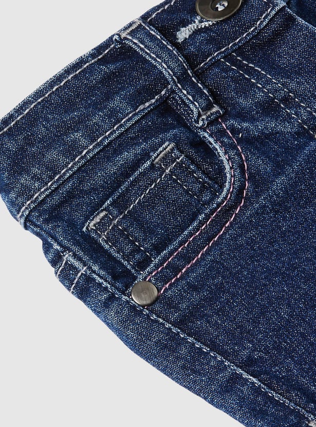 Girls Faded Slim Fit Jeans