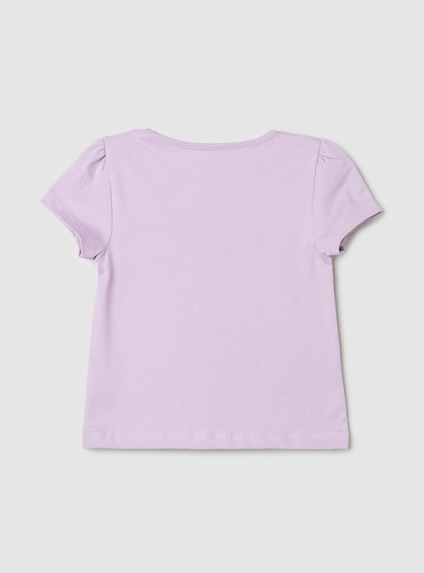 Girls Graphic Printed Knit T-shirt