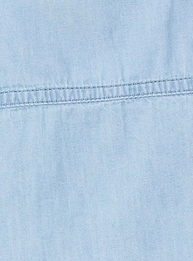 Women Solid Denim shirt