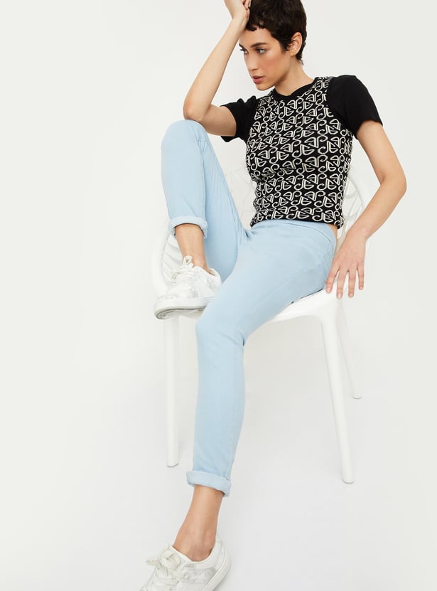 Women Solid Elasticated Jeggings