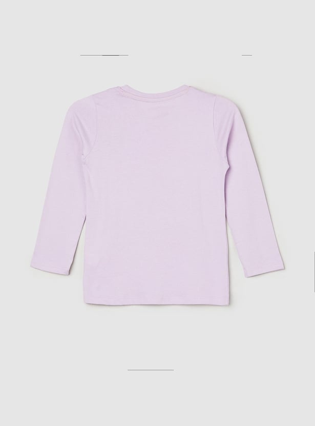Girls Full Sleeve Graphic T-shirt