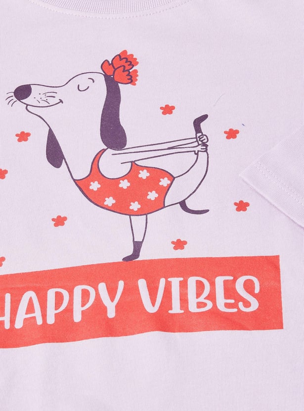 Girls Full Sleeve Graphic T-shirt