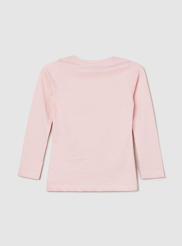 Girls Full Sleeve Graphic T-shirt