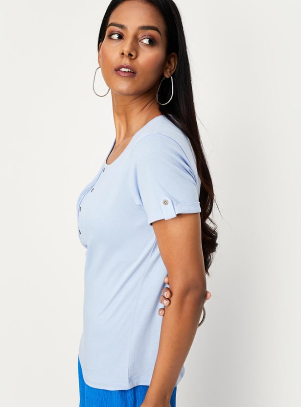 Women Pintuck Yoke Top