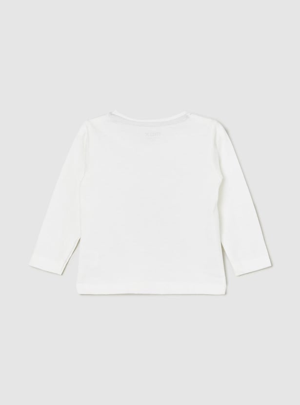 Boys Typographic Printed Cotton T-shirt