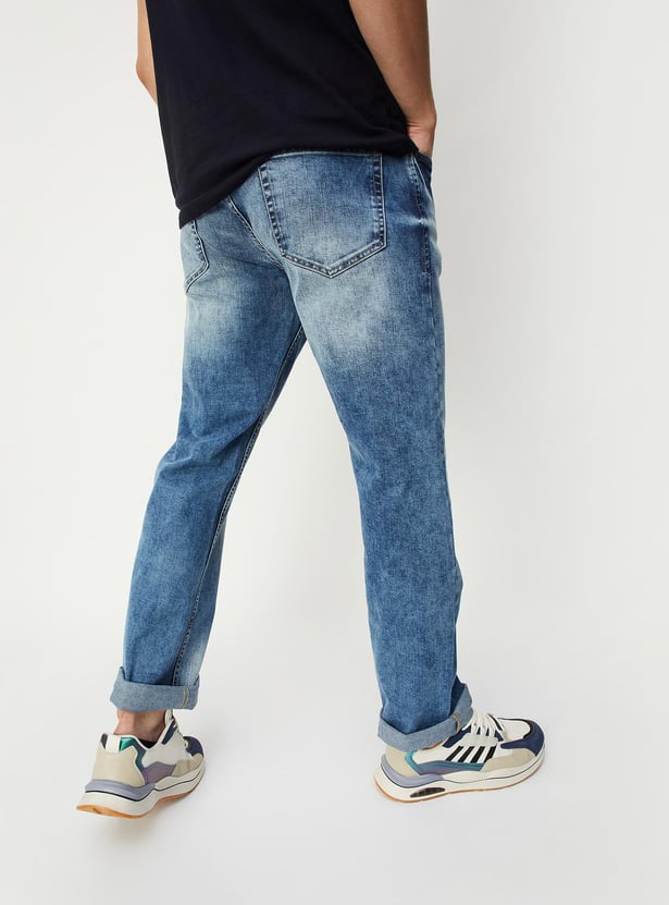 Men Washed Relaxed Fit Jeans