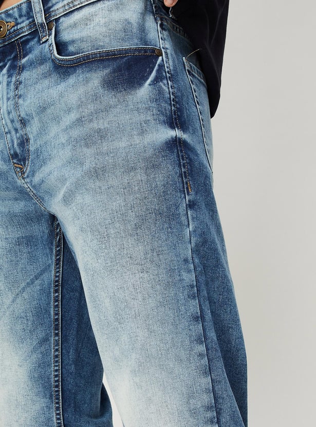 Men Washed Relaxed Fit Jeans