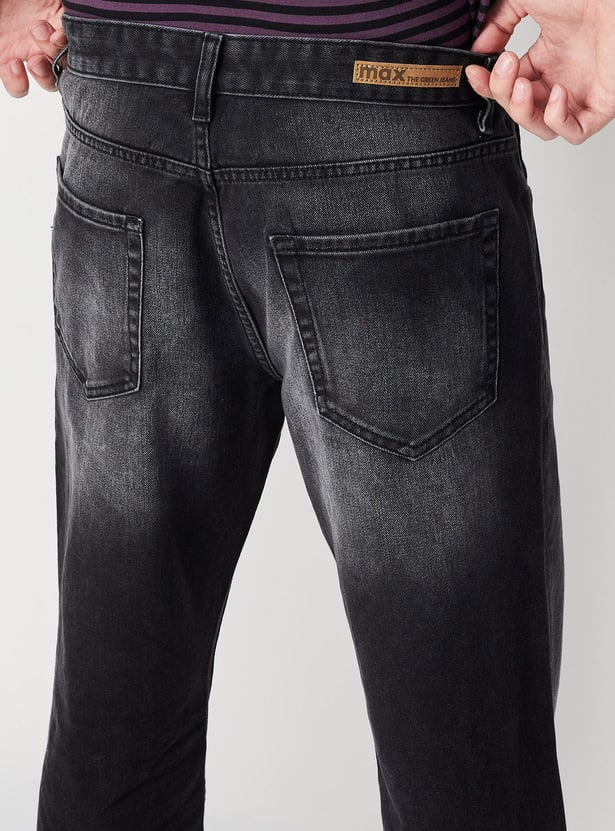 Men Straight Fit Faded Jeans