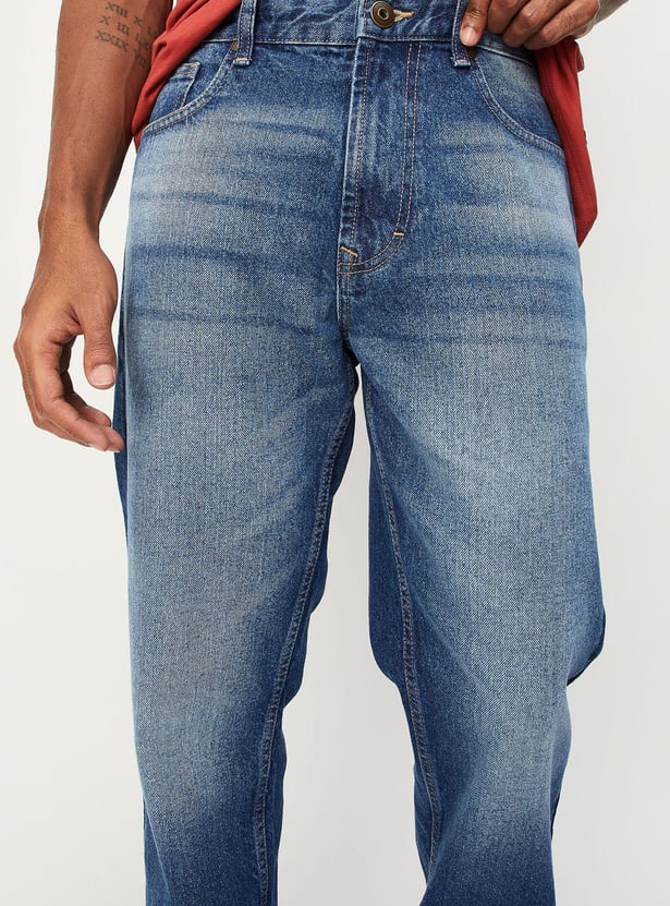 Buy Men Straight Fit Faded Jeans Online at just Rs. 1299.0