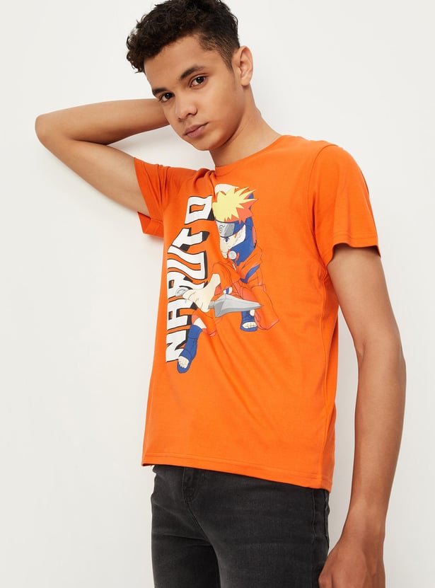 Boys Naruto Printed T-shirt