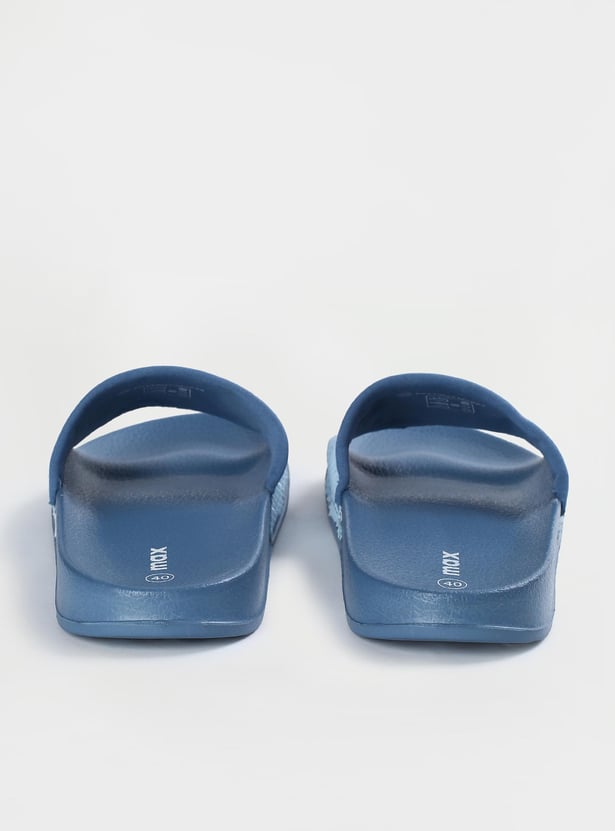 Women Striped Open-Toe Sliders